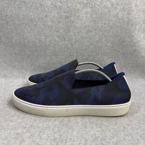 Rothys Shoes Womens Size 10.5 Blue Camo Slip On The Original Sneaker Casual Knit